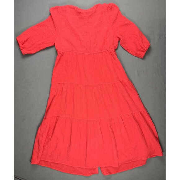 NWT Marine Layer Willow Doublecloth Midi Dress in Red Size XL - Picture 4 of 10